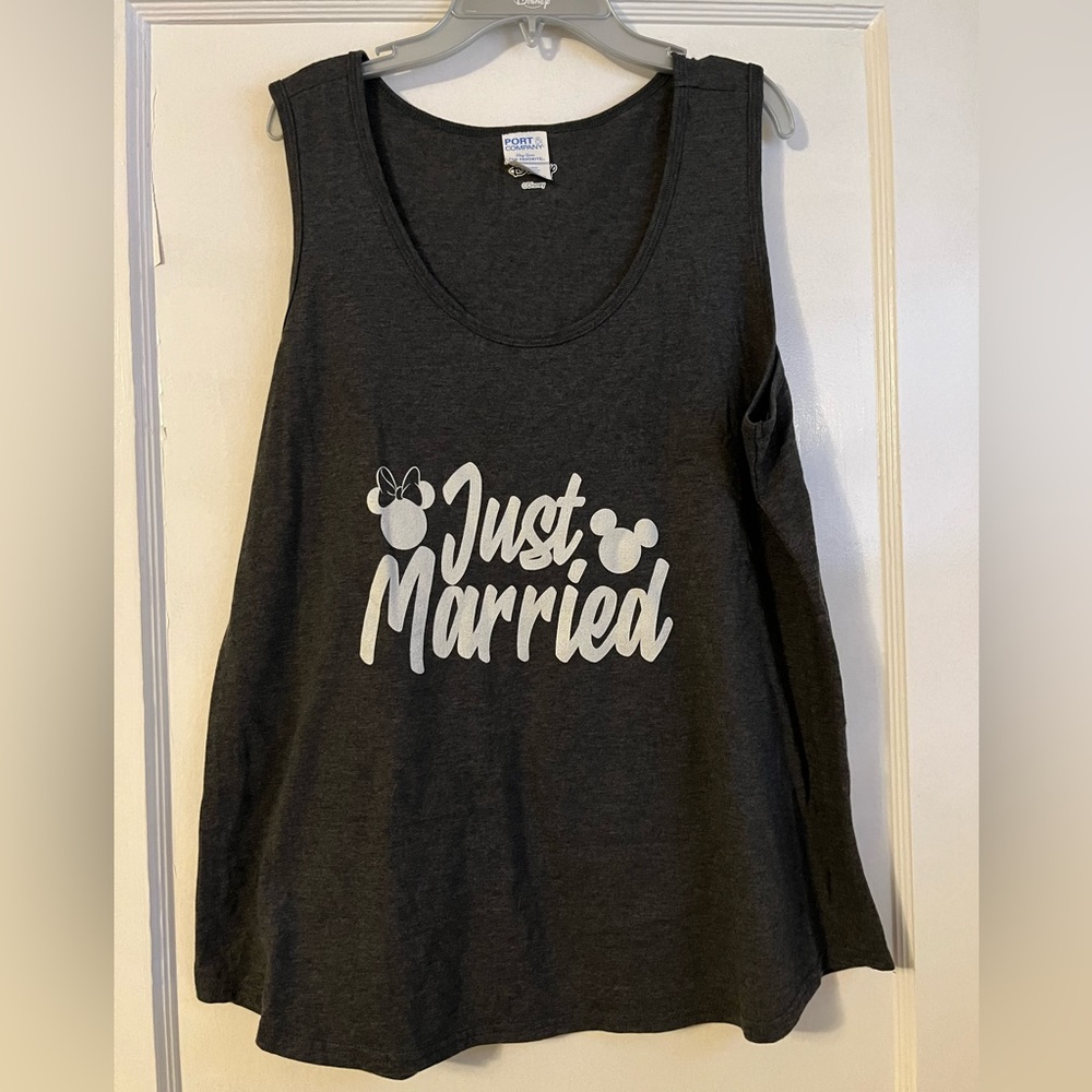 “Just Married” Disney tank top